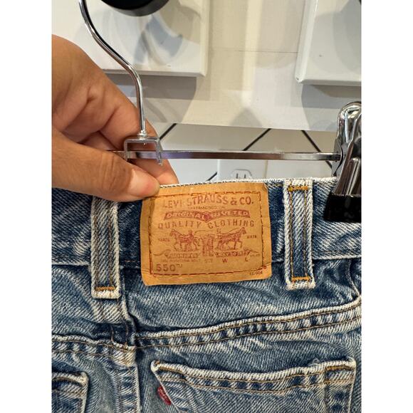 Levi’s 550 relaxed fit early Y2K vintage denim shorts jorts play size 5 slim - Picture 7 of 8